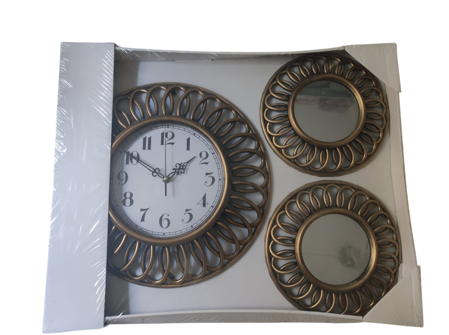 Set Orologio e Specchi Decorativi – Design Classico