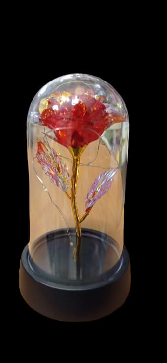 ampolla con rosa luminosa