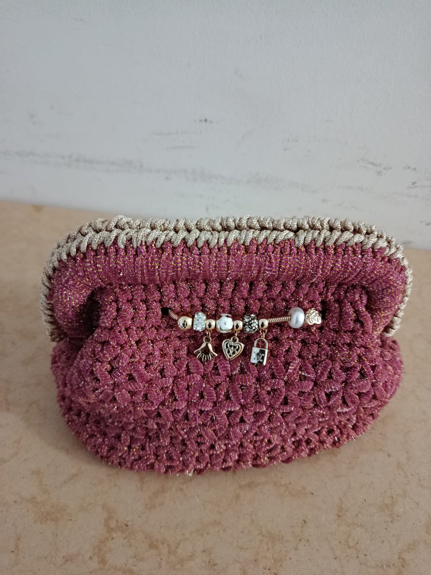 borsa punch needle artigianale