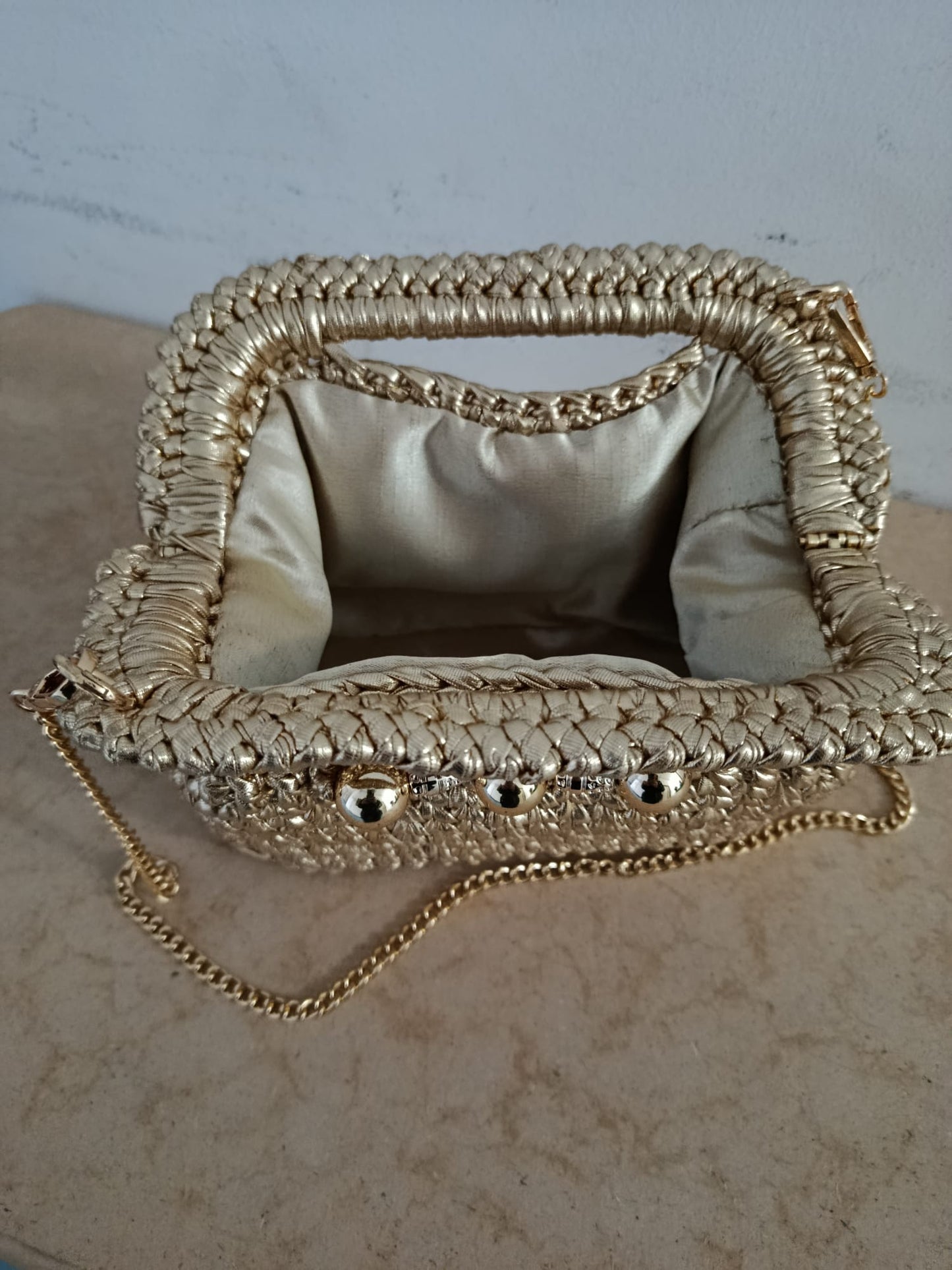 borsa punch needle artigianale