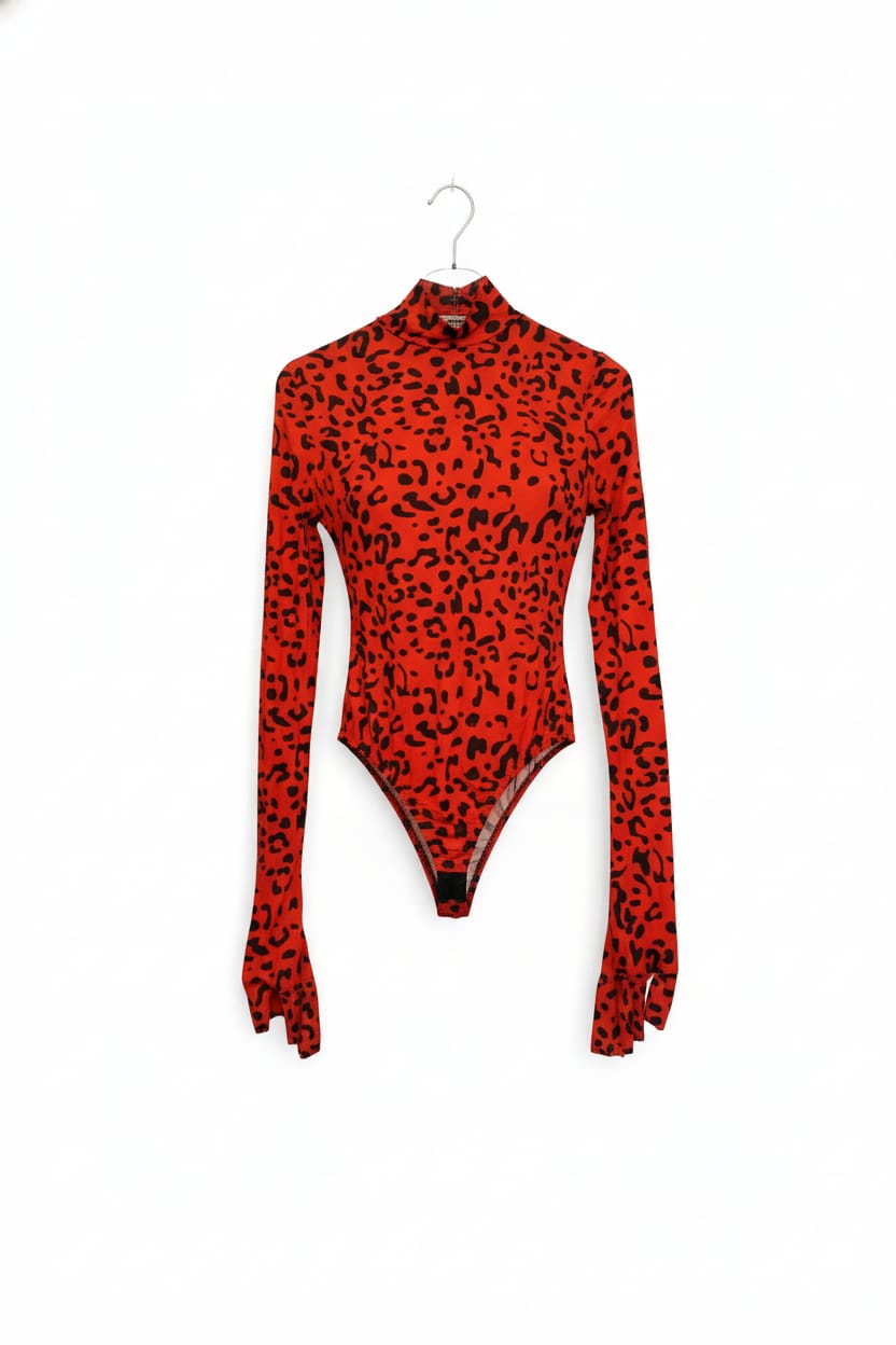 body rosso leopardato