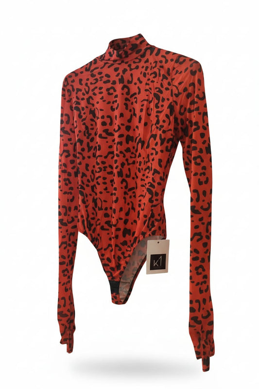 body rosso leopardato