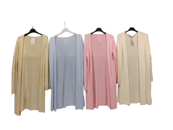 Cardigan Lungo con Spacchi Laterali  (Taglia Unica XS-4XL)