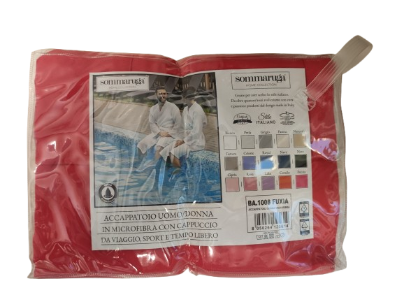 Accappatoio in Microfibra Somma – Colore Fucsia e Azzurro